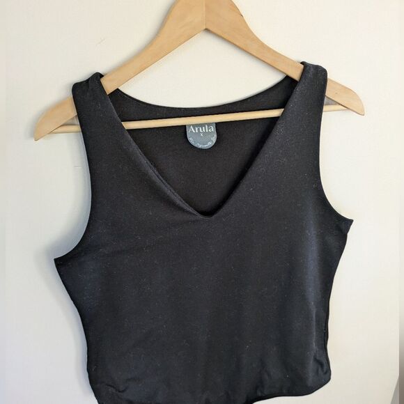 Arula Black Sleeveless Tank Bodysuit Size X / 1X - Picture 3 of 5